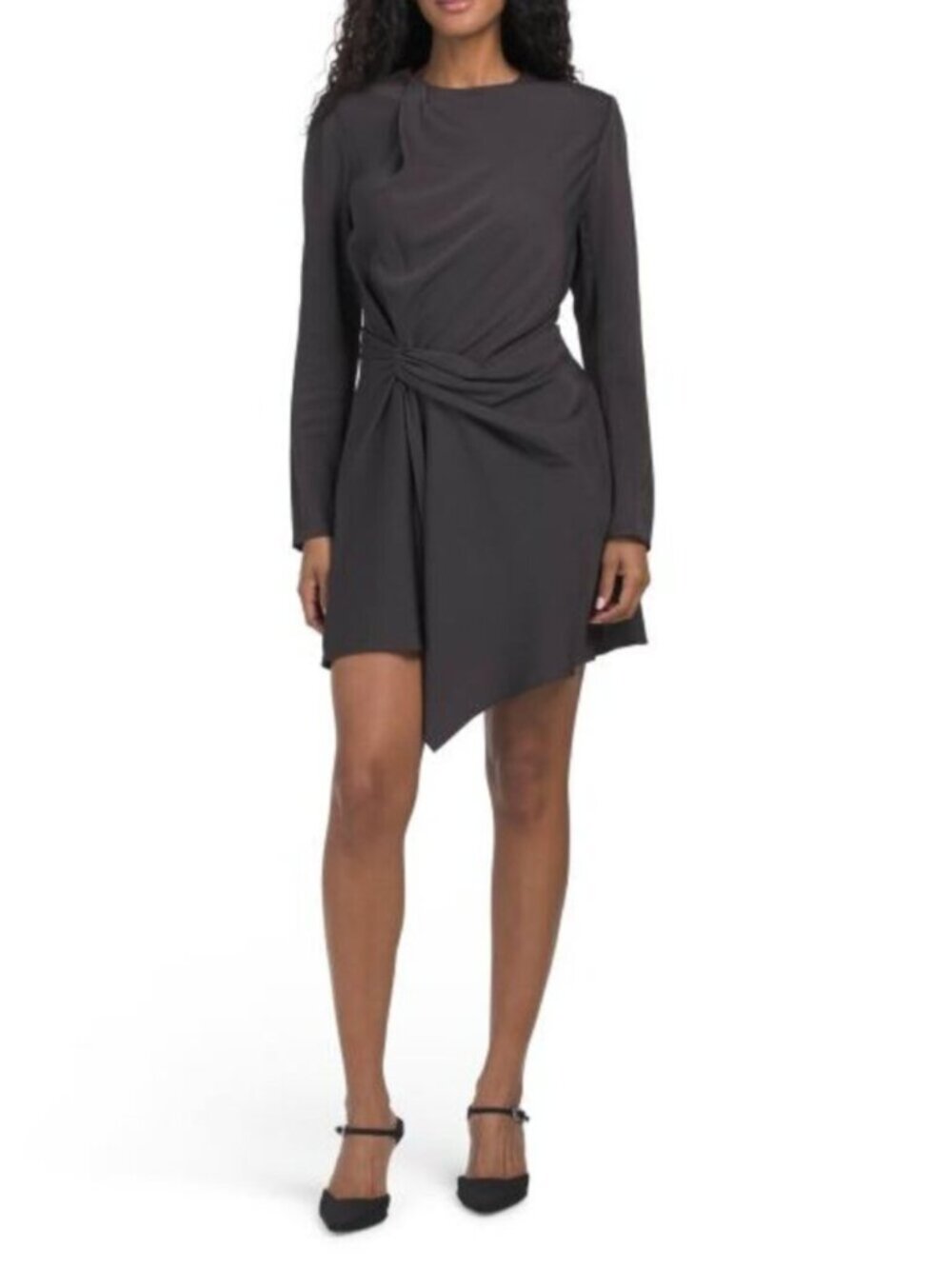 ALC Kay Pleated Details Long Sleeve Mini Dress